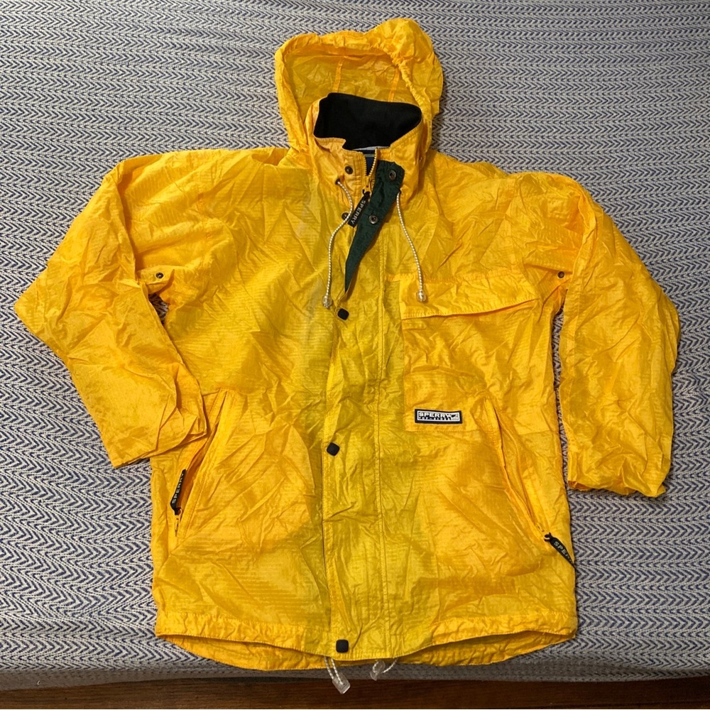 Sperry Top Sider Mens S Windbreaker Jacket Mesh Vent Coat Drawstring Zip Up